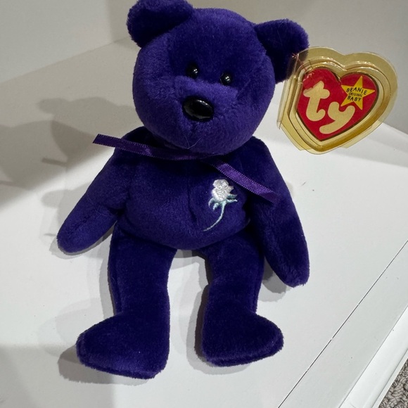 Ty Other - Ty Beanie Baby Purple Bear- Princess Diana
